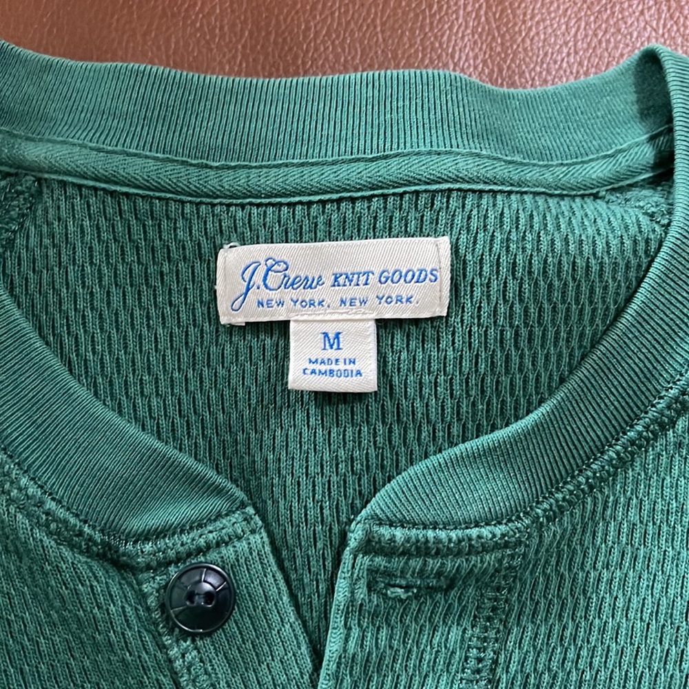 Mens J crew waffle long sleeve